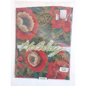 NIP Vintage 80s Kemp & Beatley Holiday Folio 15x90 Christmas Runner W/Tassels